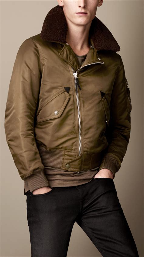 burberry aviator jackets|burberry bomber jacket men.